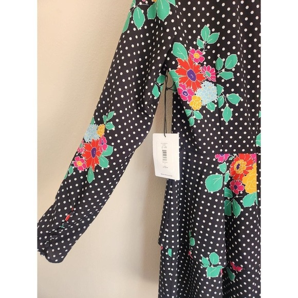 NWT AMUR Dalilah Tier Mini Dress Size 4 Black Pop Dot FC401 - Picture 5 of 11